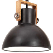 Lampada a Sospensione Industriale 25 W Nera Rotonda 40 cm E27 320535