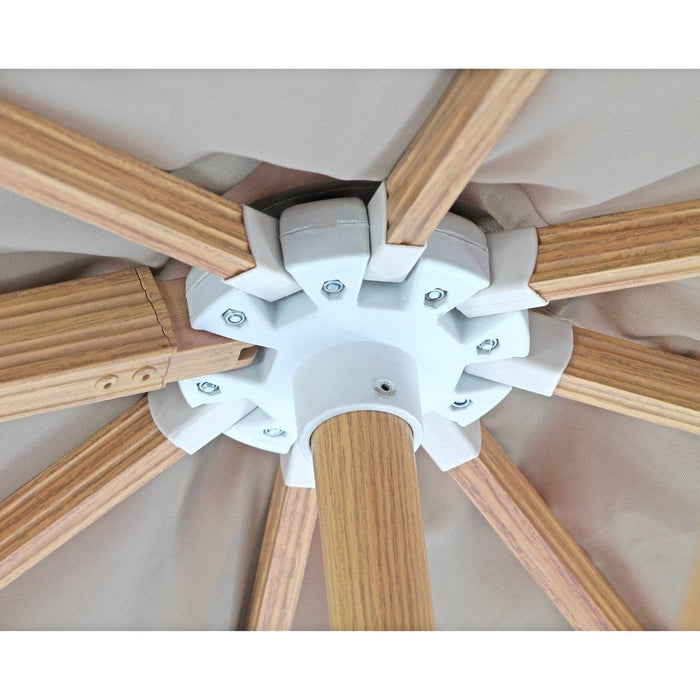 Ombrellone da Giardino Ø3,5m in alluminio effetto legno Roma Wood