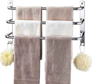 Sostegno per asciugamano a 3 strati per bagno e cucina - cromato - inox - 53 cm