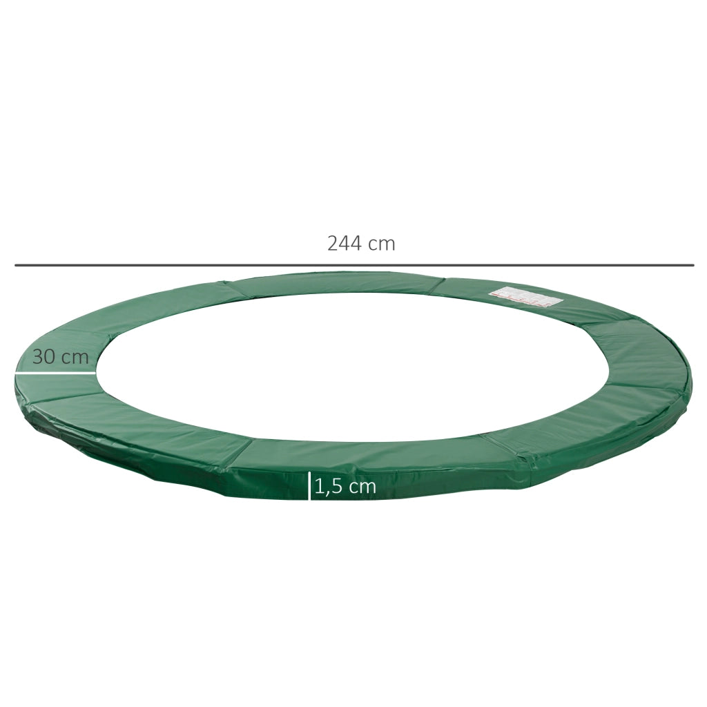 Copertura per Trampolino con Rete di Sicurezza e Scala ¨C Zephmum ¨C Verde ? 244cm