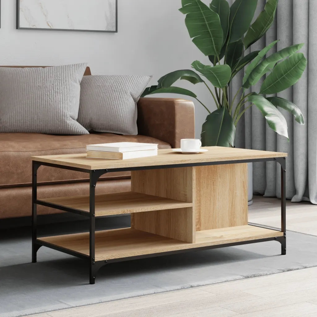 Tavolino da Salotto-Tavolino da soggiorno-Tavolo Rovere Sonoma 100x50x45cm Legno Multistrato 682825