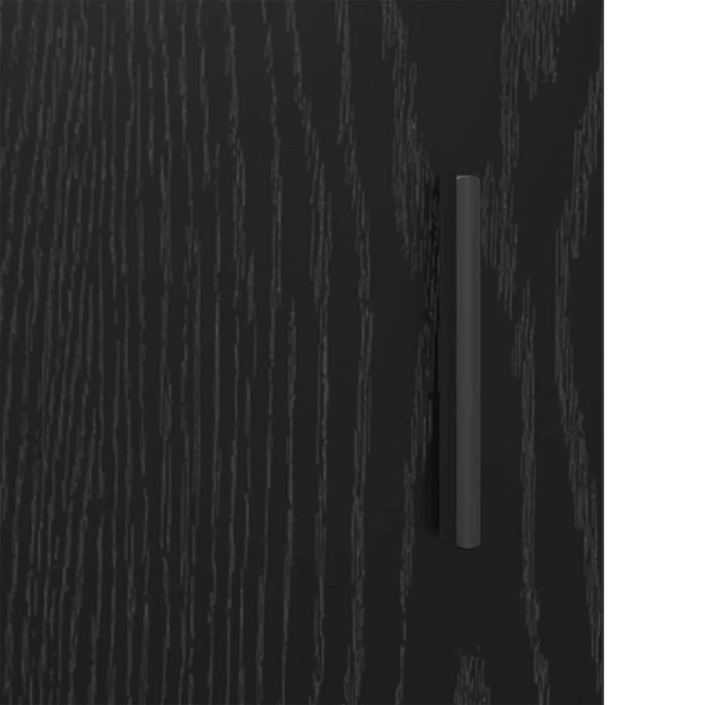Set di mobili per il bagno 3 pcs Rovere Nero Legno multistrato