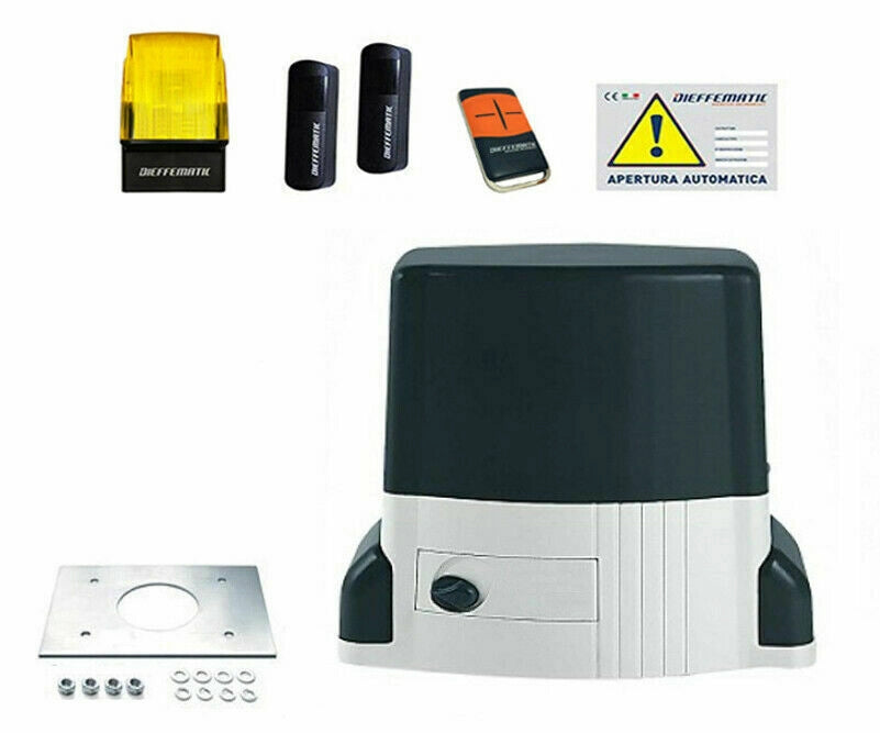 KIT AUTOMAZIONE APRICANCELLO SCORREVOLE 1500 Kg USO INTENSIVO 230V AUTOMATICO