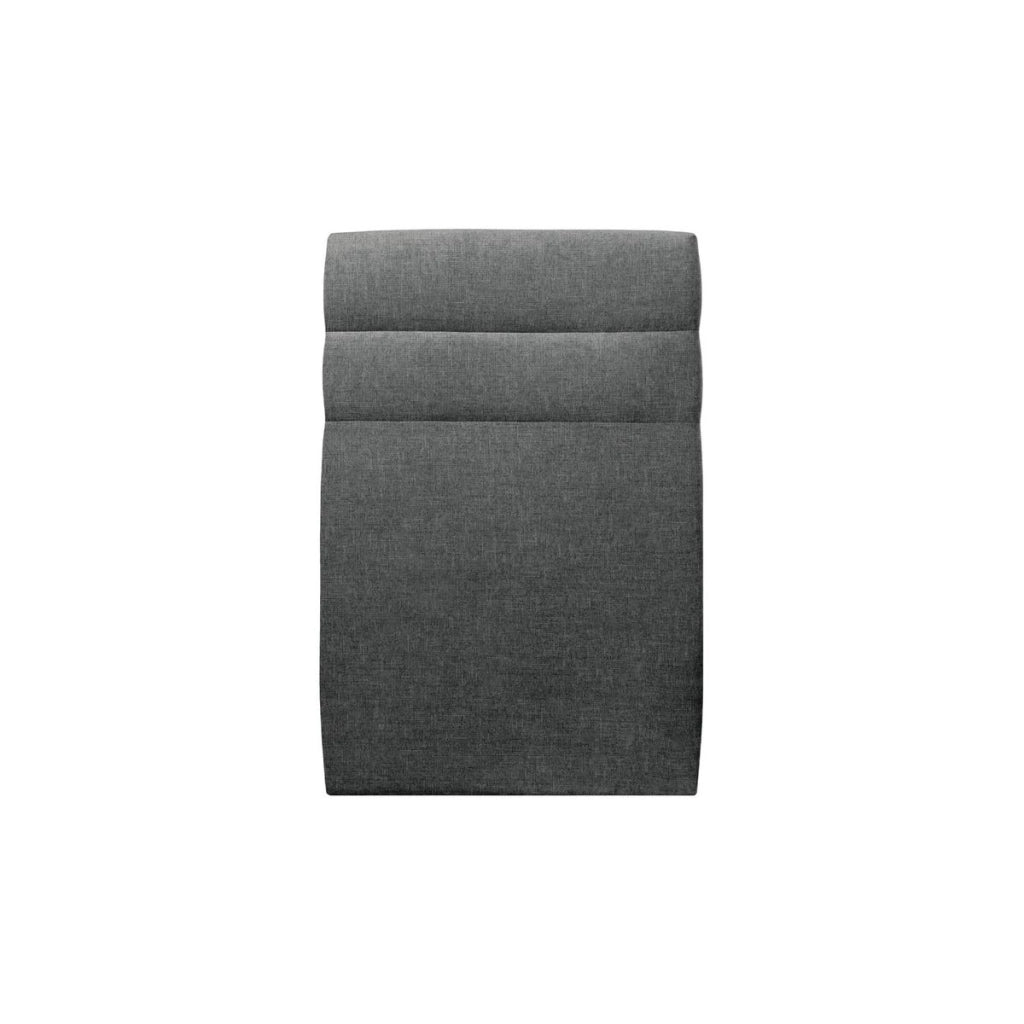 Testiera in tessuto natté grigio antracite con linee L90 cm