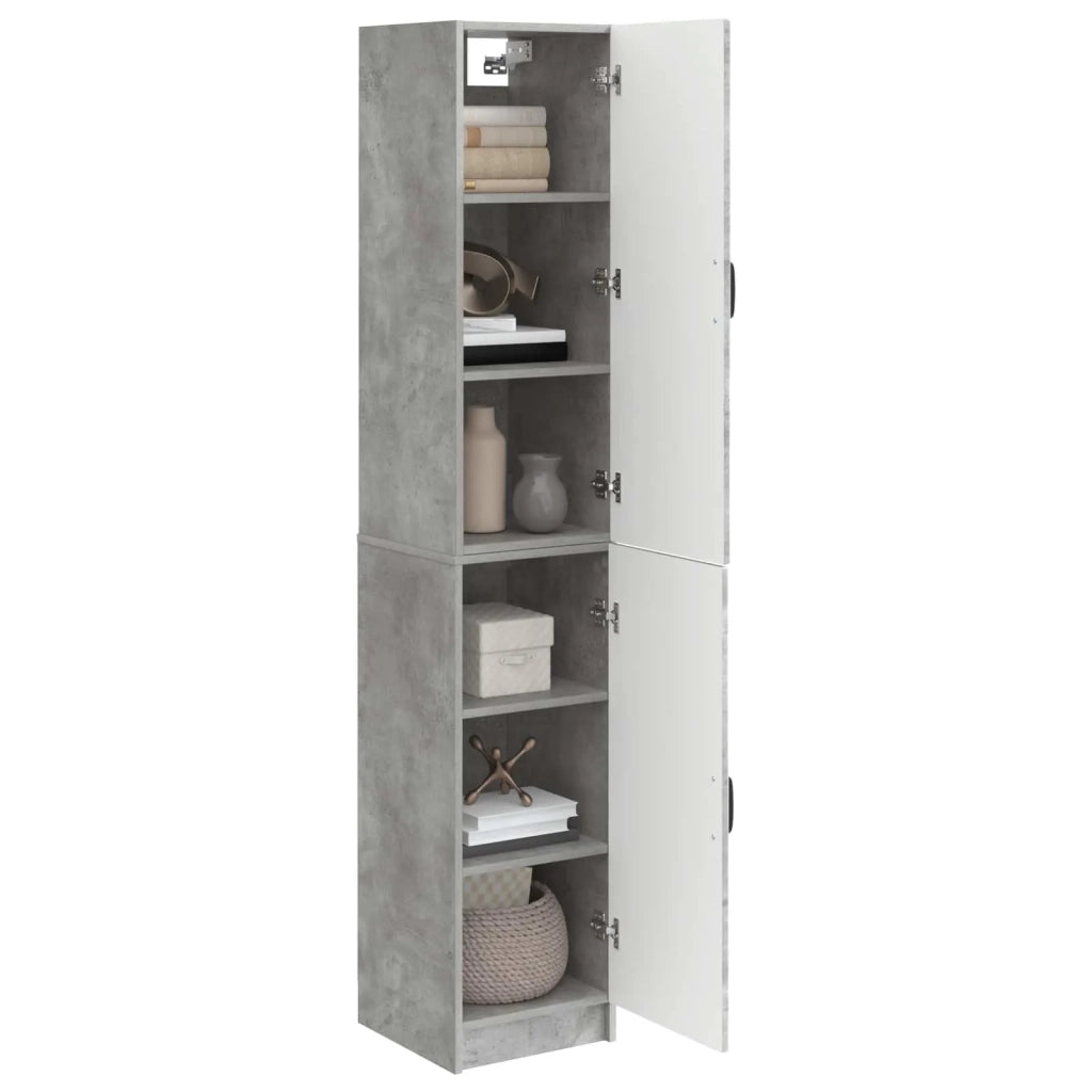 Set di armadi 2 pcs Grigio Cemento Legno ingegnerizzato