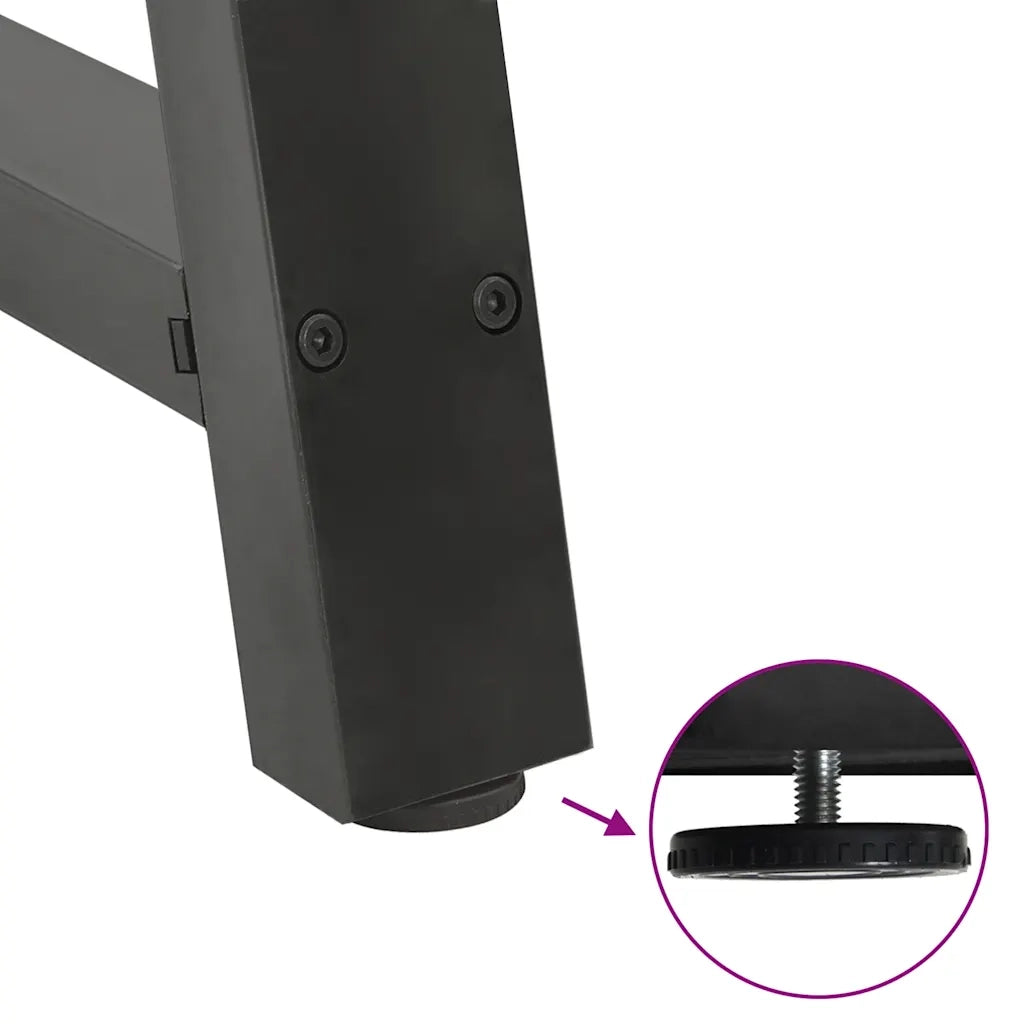 Gambe per Tavolino da CaffÃ¨ a Forma di A 2 pz Antracite 38x(42-43) cm Acciaio
