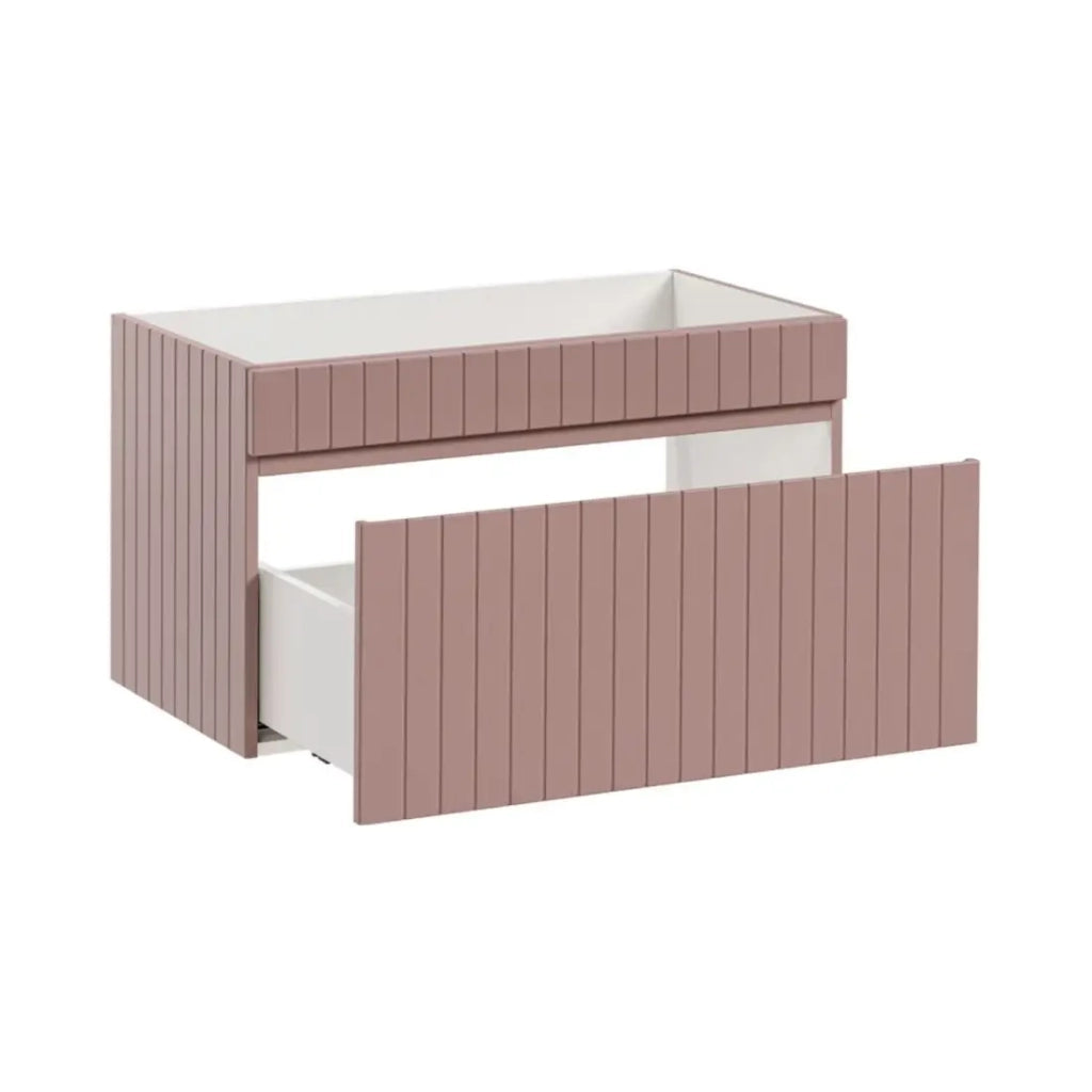 Set ICON: mobile sottolavabo 180cm con nicchie a vista + piano per lavabo + due lavabi da appoggio screziati