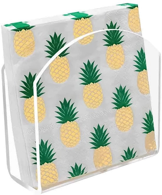 Sostegno per tovaglioli in vetro - Stante - Dispensatore per tovaglioli - Tavolo - Tavola da pranzo - 12 x 12 x 5 cm - Adatto per ristoranti - Dispensatore per tovaglioli