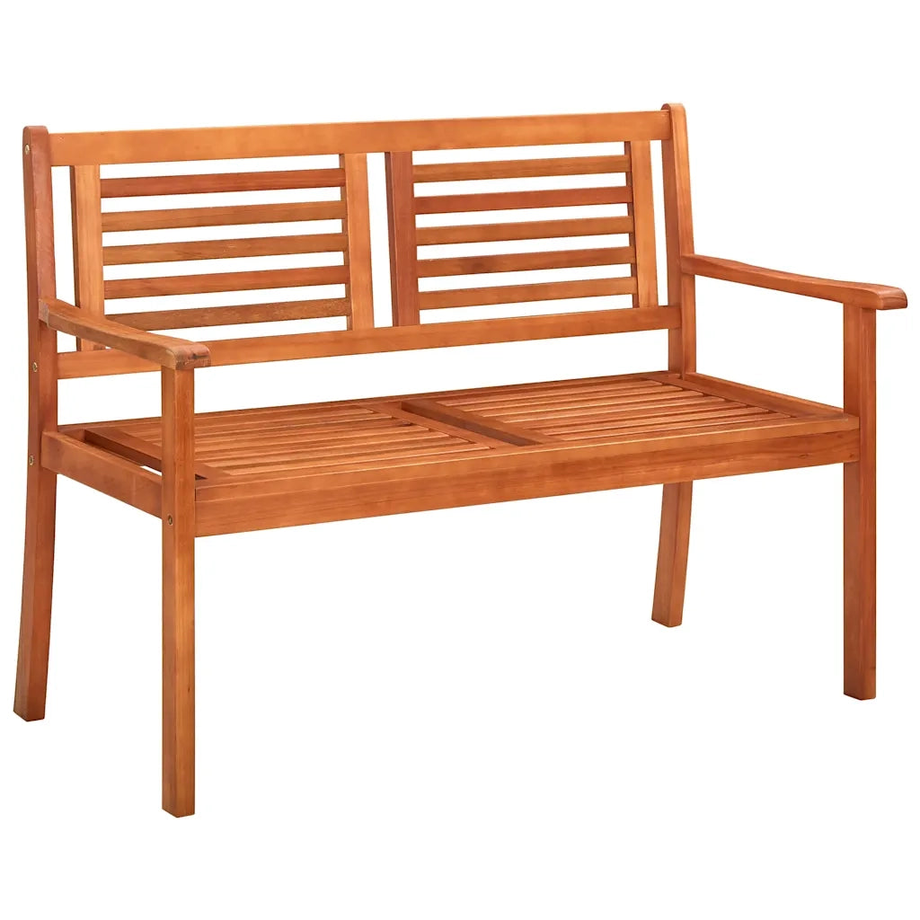 Panchina da Giardino 2 Posti e Cuscino 120cm Massello Eucalipto cod mxl 72310