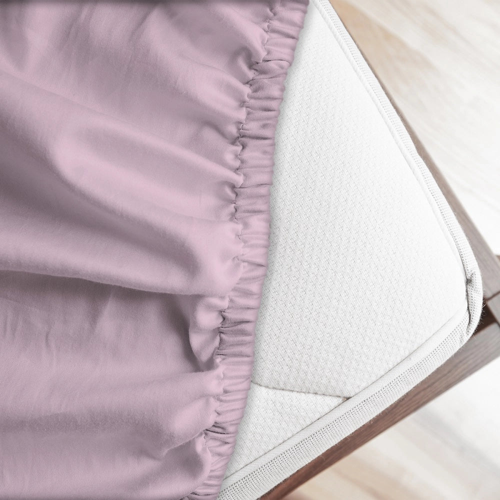 Lenzuolo letto sotto con angoli 100% puro cotone Made in Italy tinta unita Rosa - 1 Piazza maxi