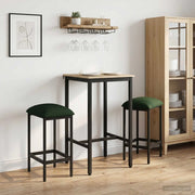 Sgabello da bar 2 pz Verde Scuro 40 x 32 x 74 cm 8006176