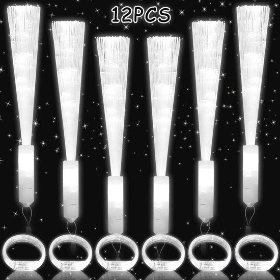 12 Set di Fili LED e Bracciali con Luce che Scintilla per Feste e Matrimoni