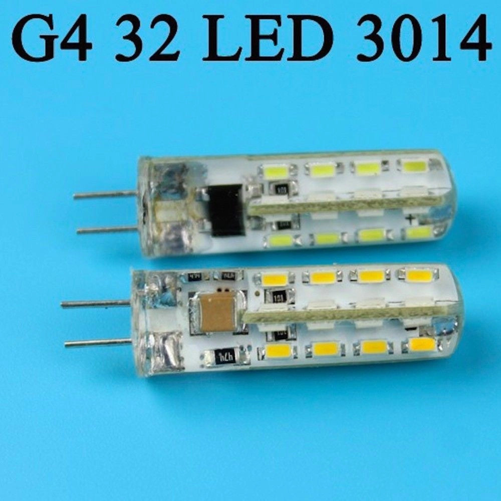 Trade Shop - 2 Lampadine 2.5w Led 32 Smd Attacco G4 A Spillo Luce Bianca Fredda Calda 220v - -bianco Freddo      -