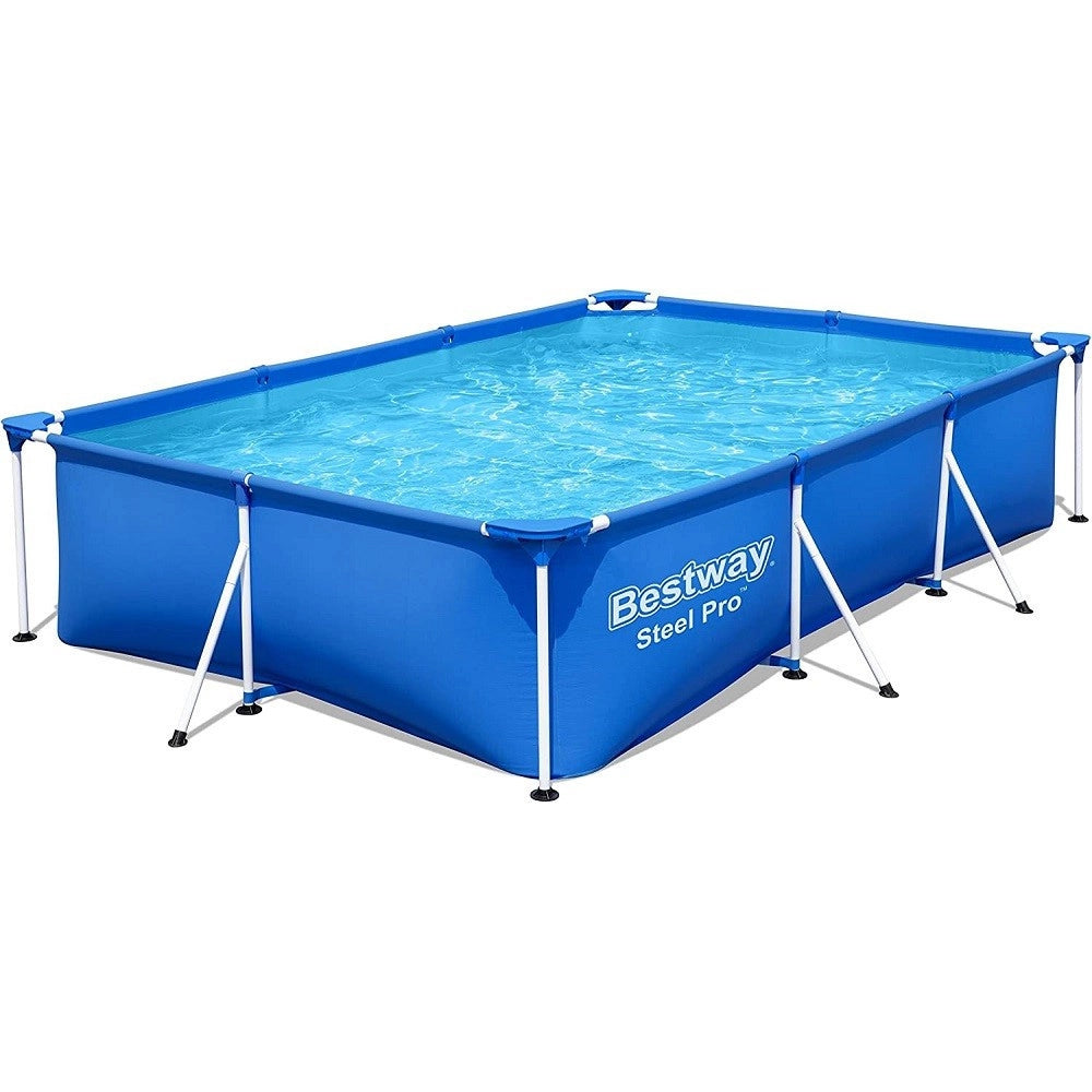 Trade Shop - Piscina Con Bordi Rettangolare 3300lt Fuori Terra Steel Pro 300x201x66 Cm 56404 -