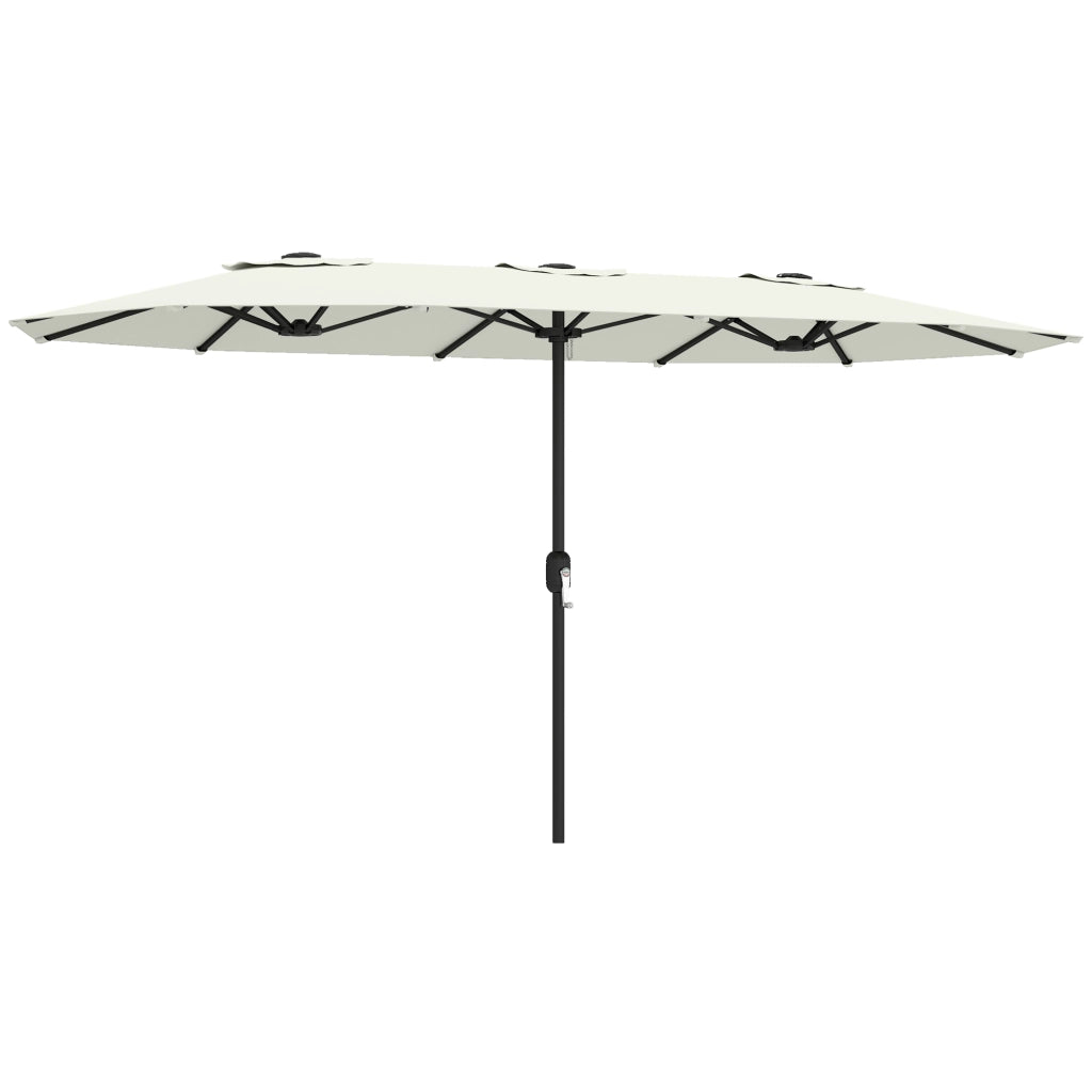 Ombrellone Doppio da Giardino ¨C Xylo ¨C 4,6x2,6 m Bianco Crema UV50+