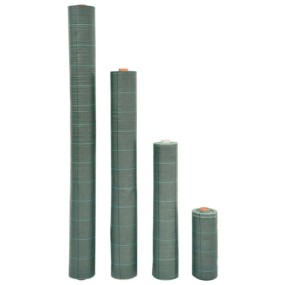 Telo Pacciamatura da Giardino in Polipropilene 1,65x100m Rama Ground Nero e Verde