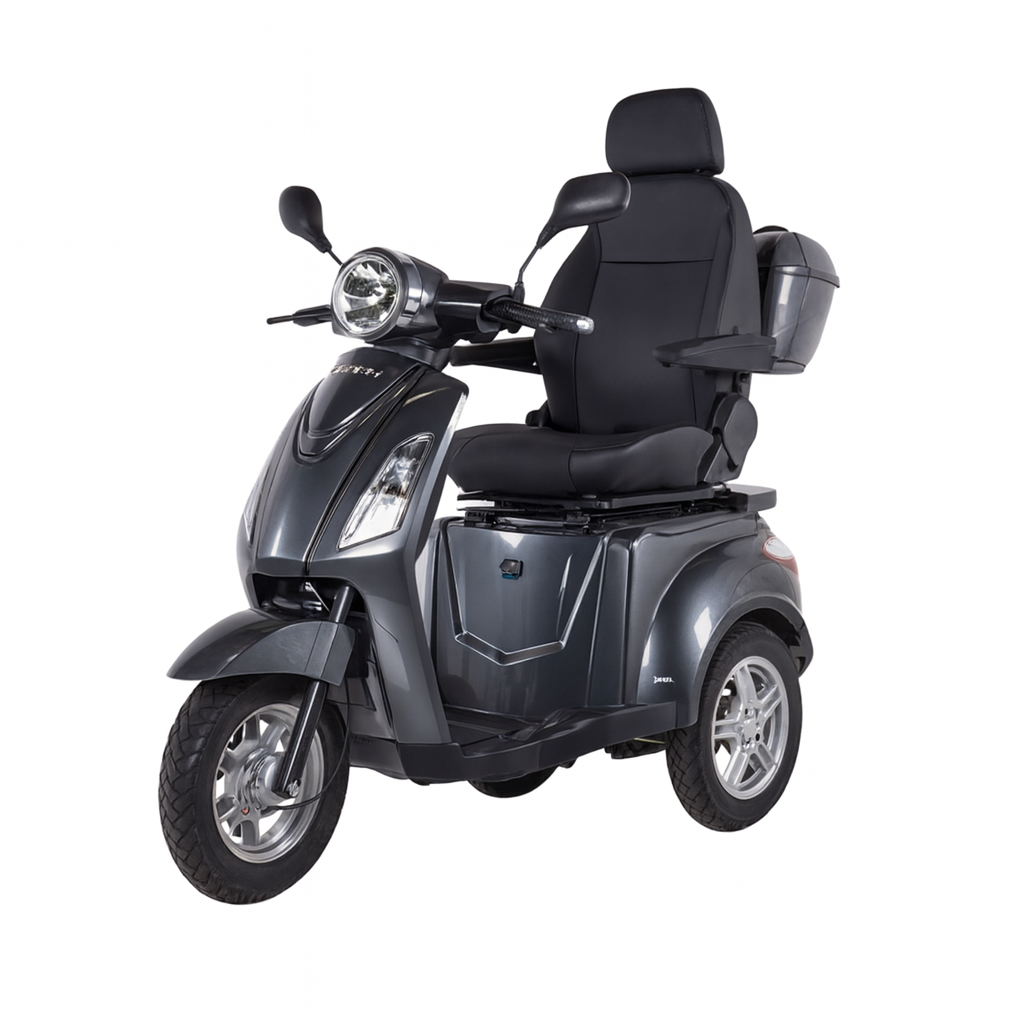 Z-TECH ZT-15-C Trilux Plus – Scooter Elettrico 3 Ruote per Anziani e Disabili-Grigio