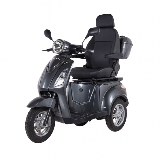 Z-TECH ZT-15-C Trilux Plus – Scooter Elettrico 3 Ruote per Anziani e Disabili-Grigio