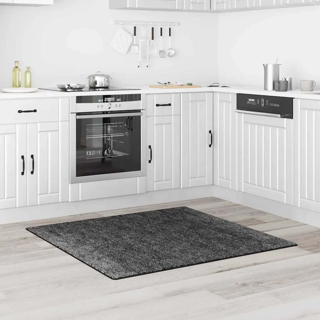Tappeto Shaggy Antiscivolo Grigio scuro 120 x 120 cm PP 4019769