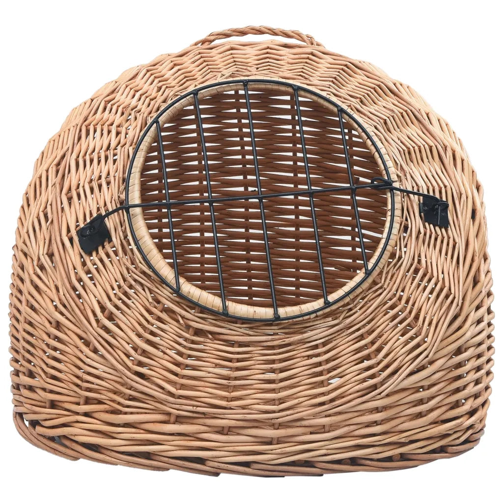 Trasportino per Gatti Grigio 50x42x40 cm in Salice Naturale 170908