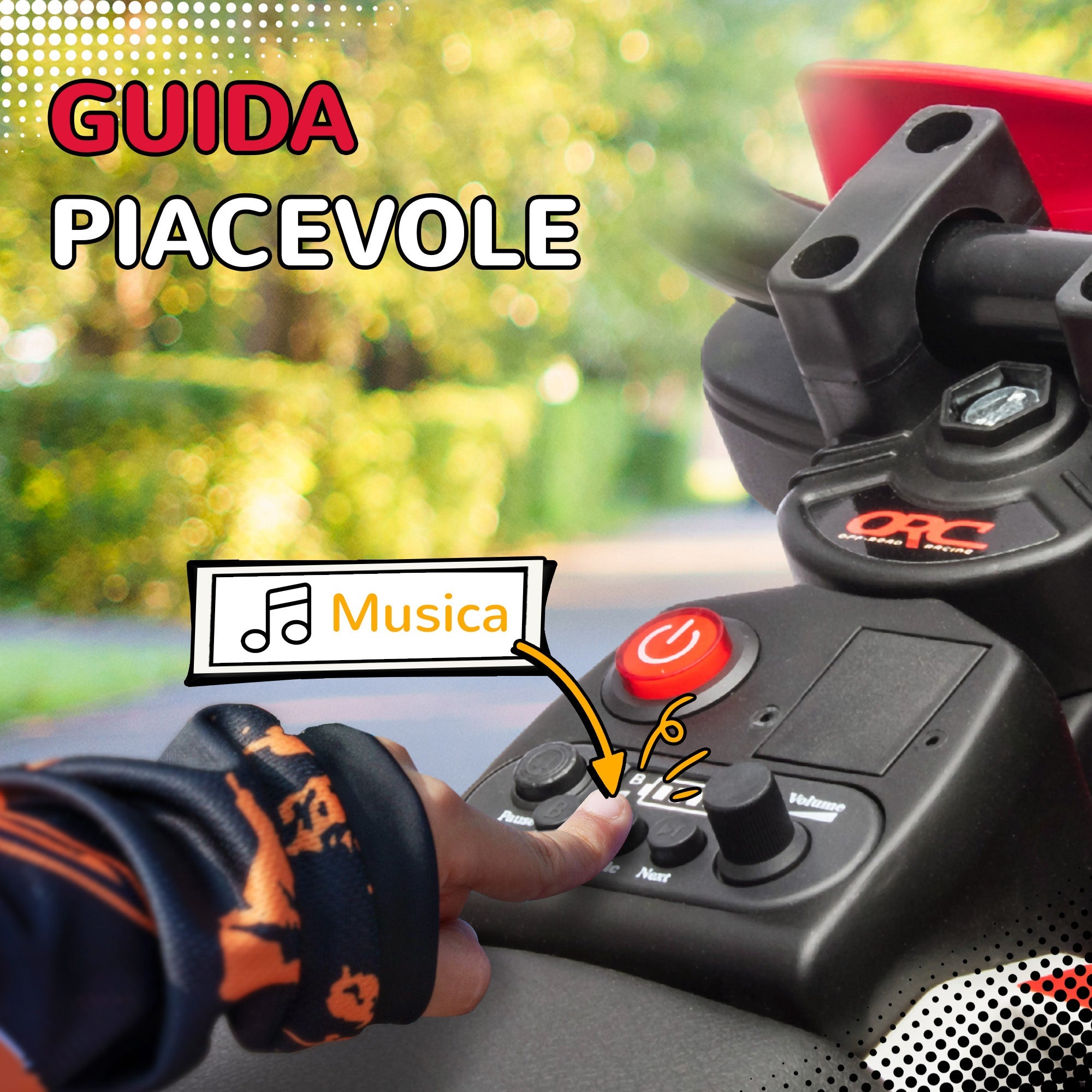 Moto Elettrica per Bambini con Rotelle e Indicatore di Carica Rosso