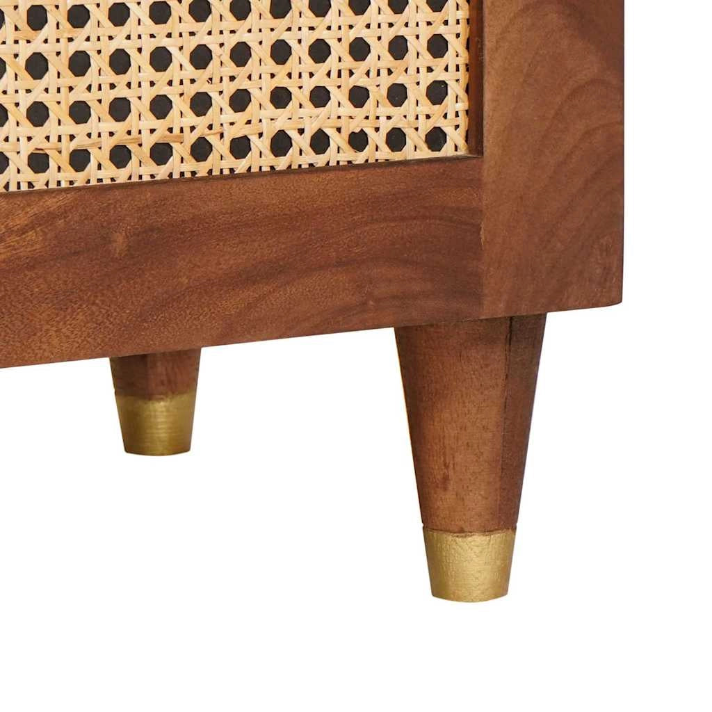 Mobile porta TV rettangolare moderno con ripiano portaoggetti 105 x 33,5 x 46 cm in legno di mango marrone 02_0057900
