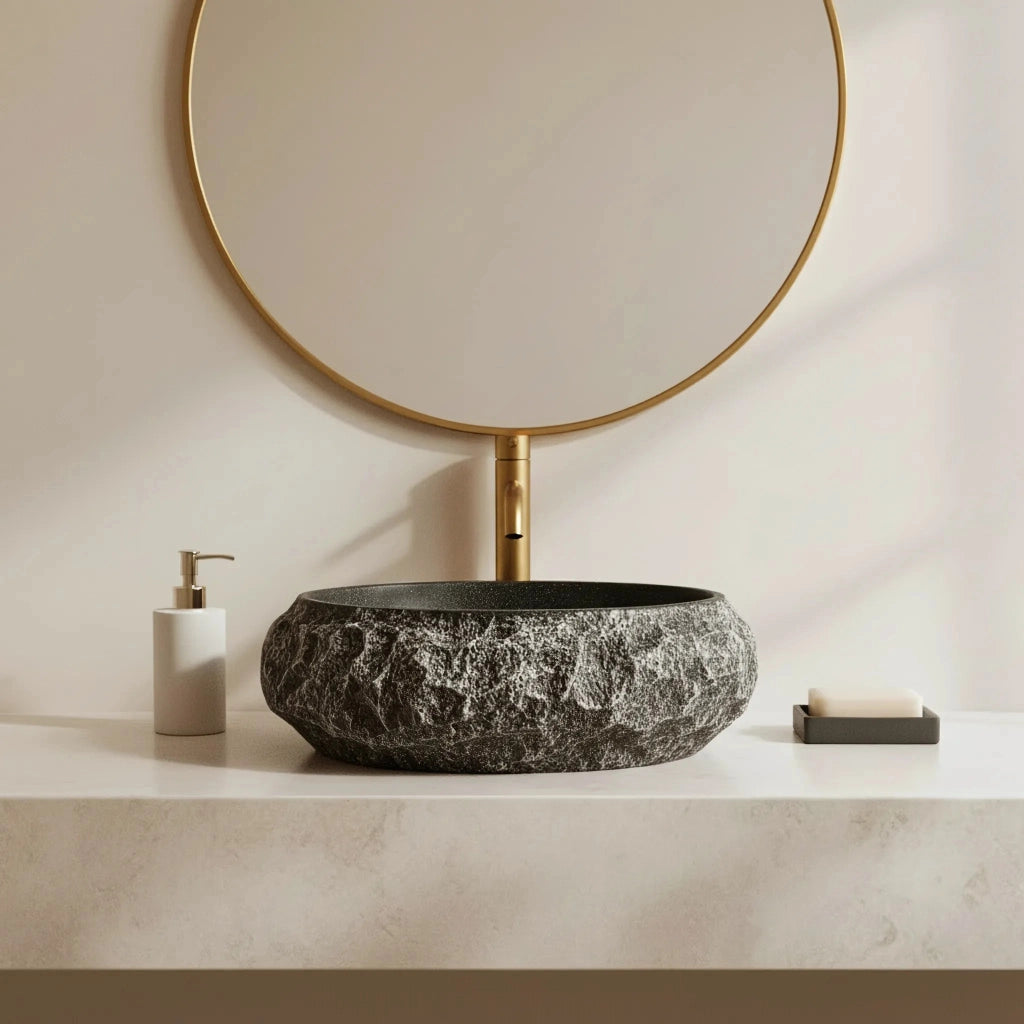 Lavabo Da Appoggio Rea Mika Gabro Black