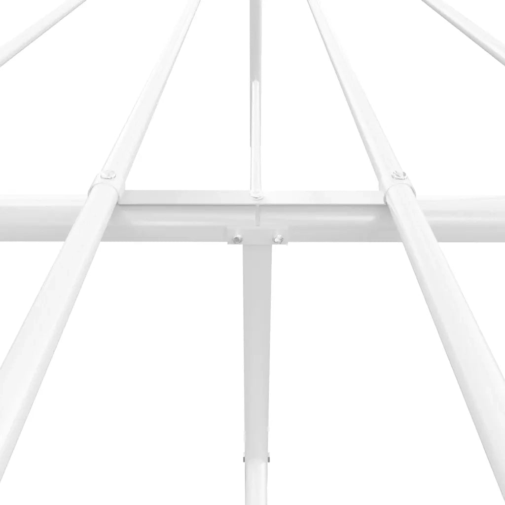 Giroletto con Testiera Metallo Bianco 150x200 cm 350933