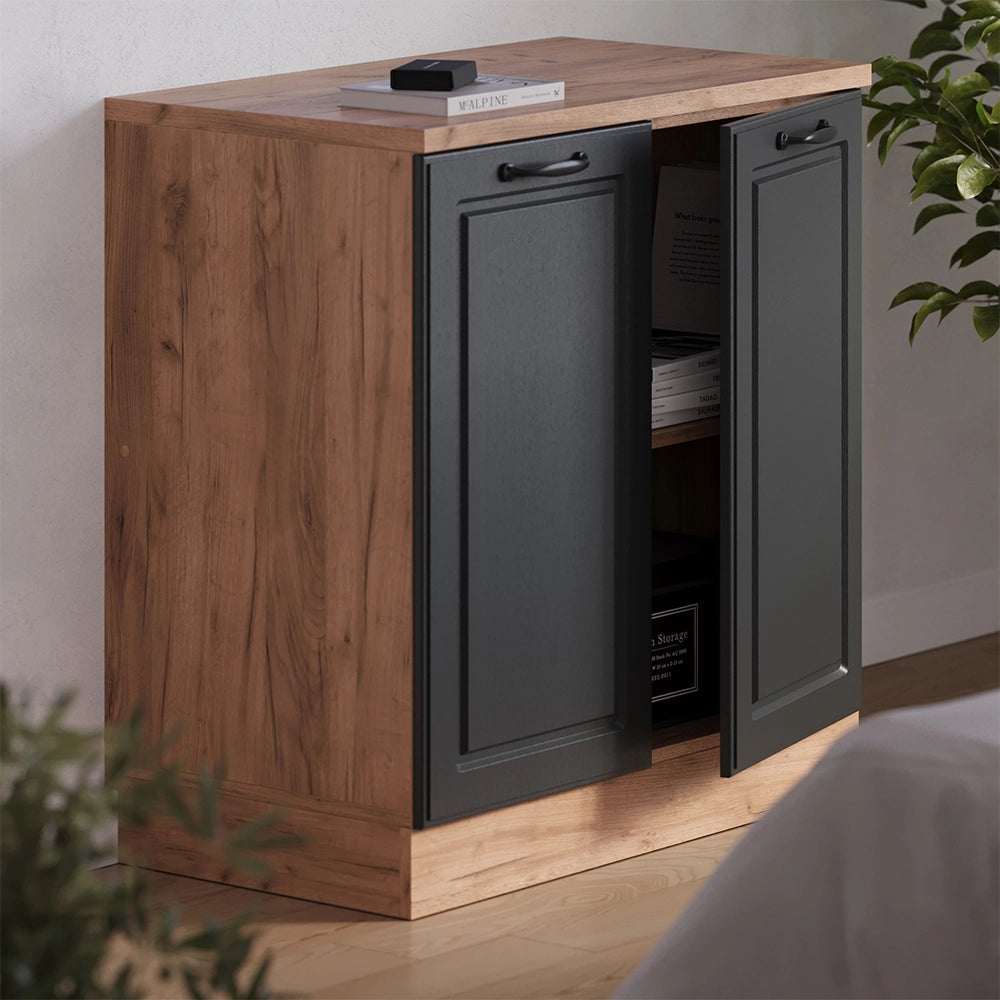 Mobile per mansarda Rion Antracite rustico/Rovere dorato 80 x 83.8 cm senza inclinazione con 2 ante Vicco