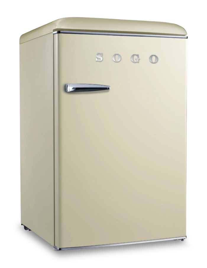 Frigorifero compatto con congelatore 110L stile retrò, freezer 18L e controllo temperatura meccanico per casa e ufficio - Sogo