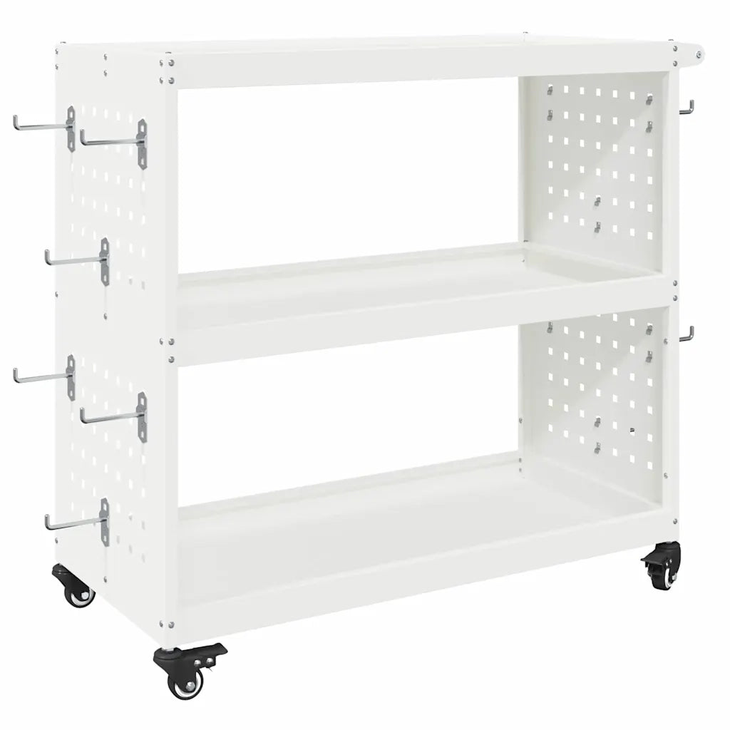 Carrello per Attrezzi con lo scaffale Bianco 75 x 35 x 73 cm CFW6345891