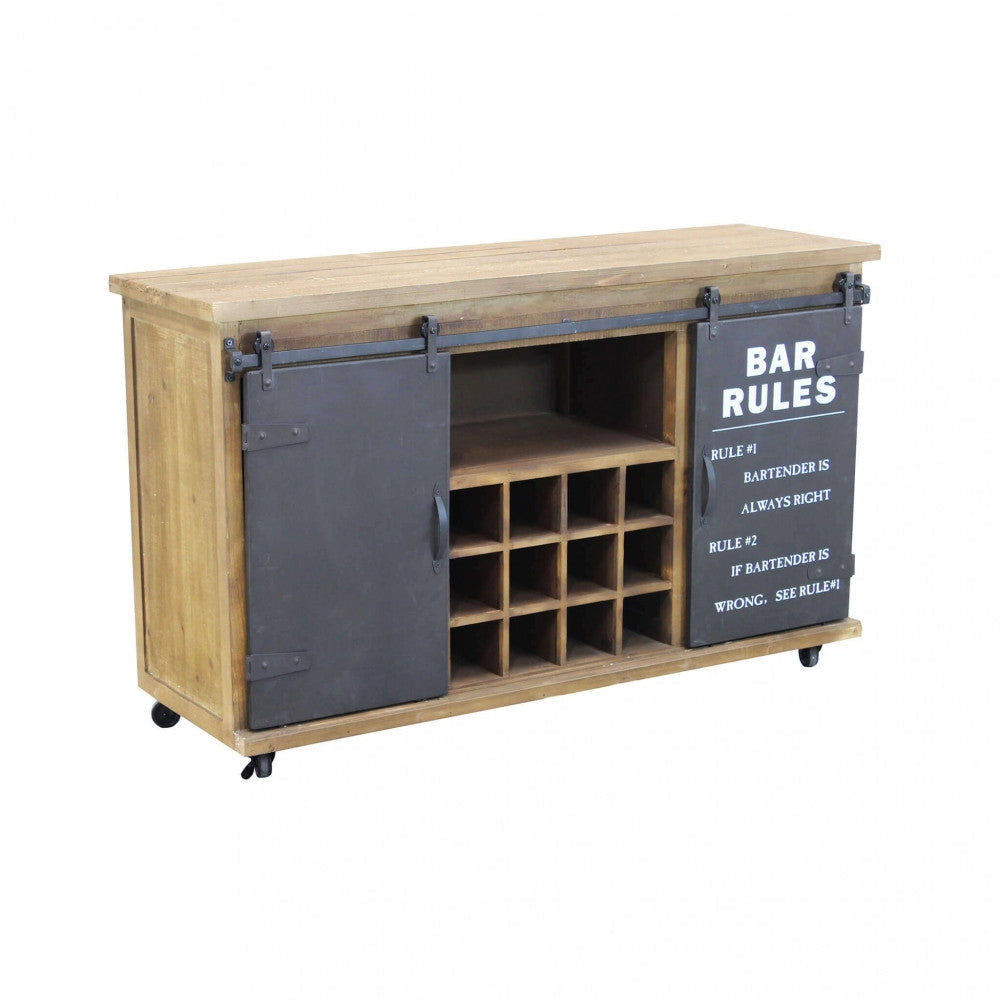Mobile Edmond 123x41x74 h cm in Legno Marrone
