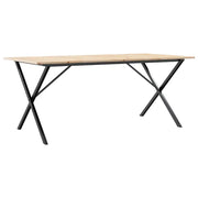 Tavolo da Pranzo | Tavolo da cucina Telaio a X 180x90x75 cm Legno Pino e Acciaio