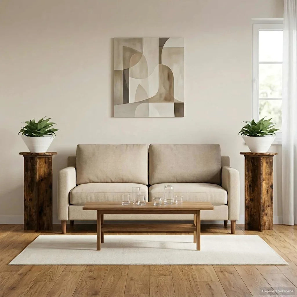 Supporto per piante 2 pcs Rovere Fumo 29,5 x 29,5 x 60 cm 899722