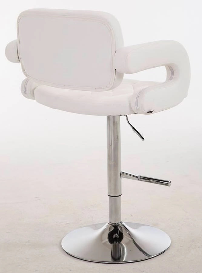 Set 2 Sgabelli Design Dublin In Similpelle bianco