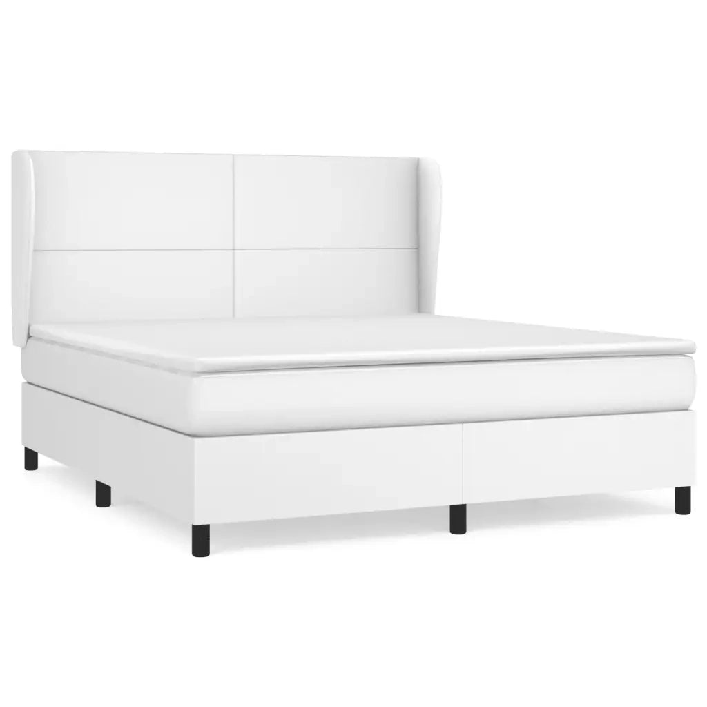 Giroletto a Molle con Materasso Bianco 160x200 cm in Similpelle 3128920