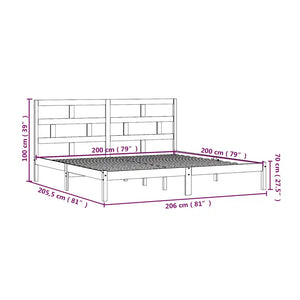 Giroletto Ambra senza Materasso in Legno di Pino 200x200 cm 3101241