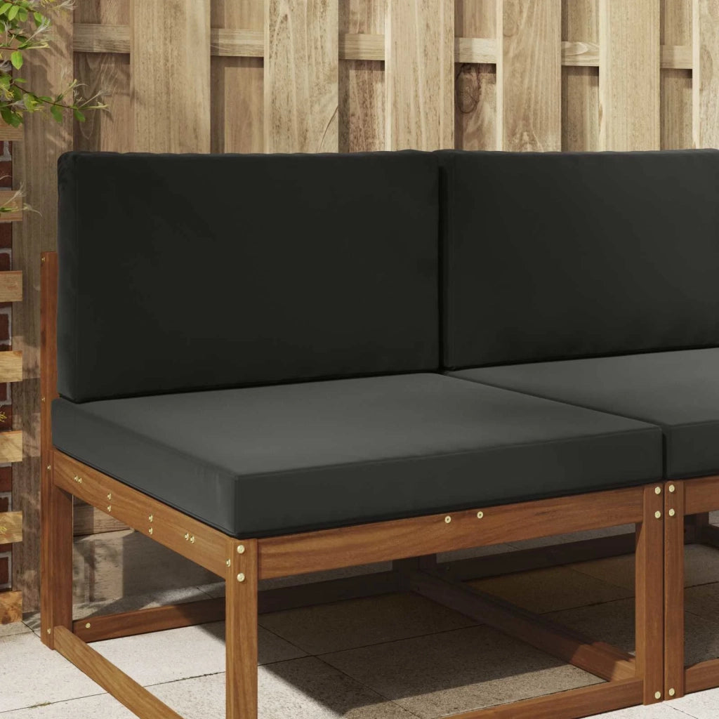 Cuscino per divano da esterno 2 pcs Nero Poliestere