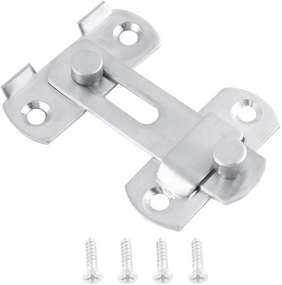 Chiusura a tipo A per serrature - Fermo per serrature - Acciaio inossidabile - Per porte/armadi - Facile da installare - 70x50mm - Fermo per serrature