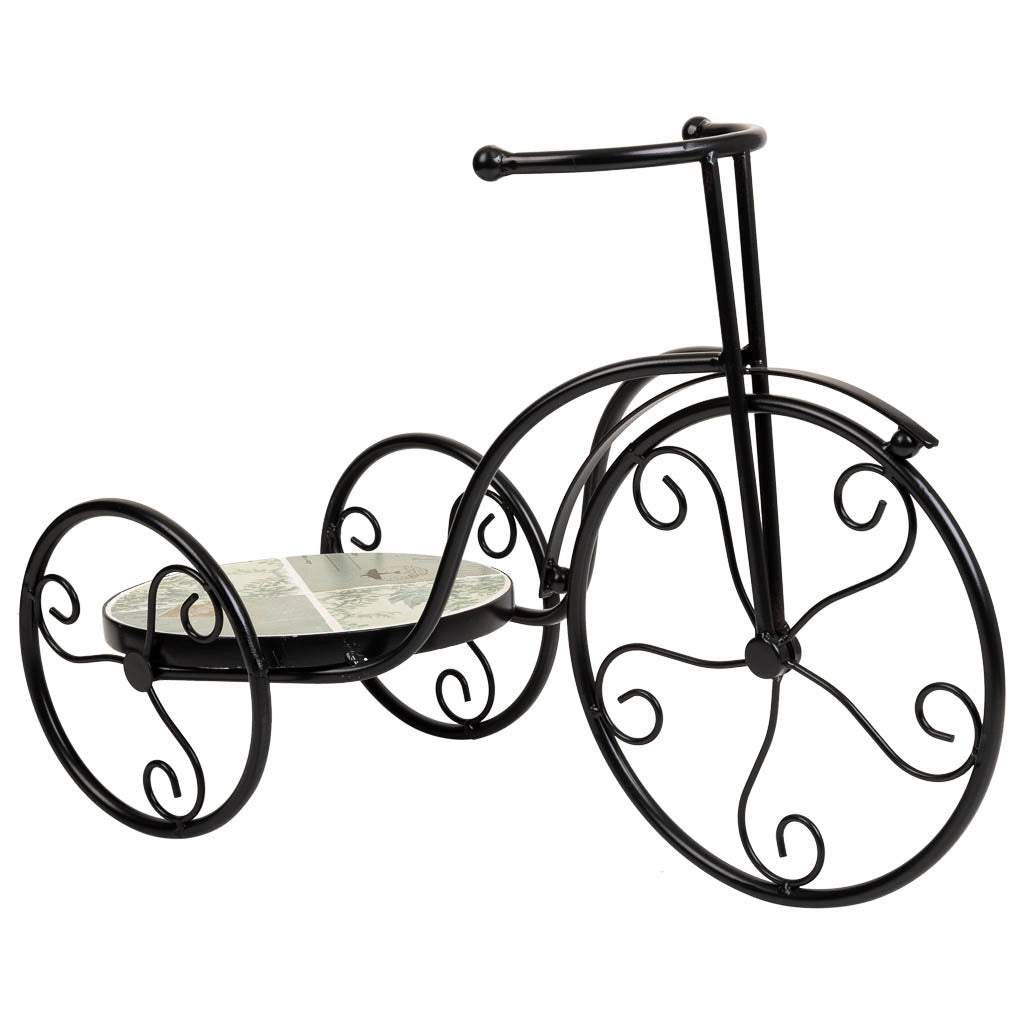 Supporto bici in mosaico Verde chiaro e ferro battuto 53x23,5x36h