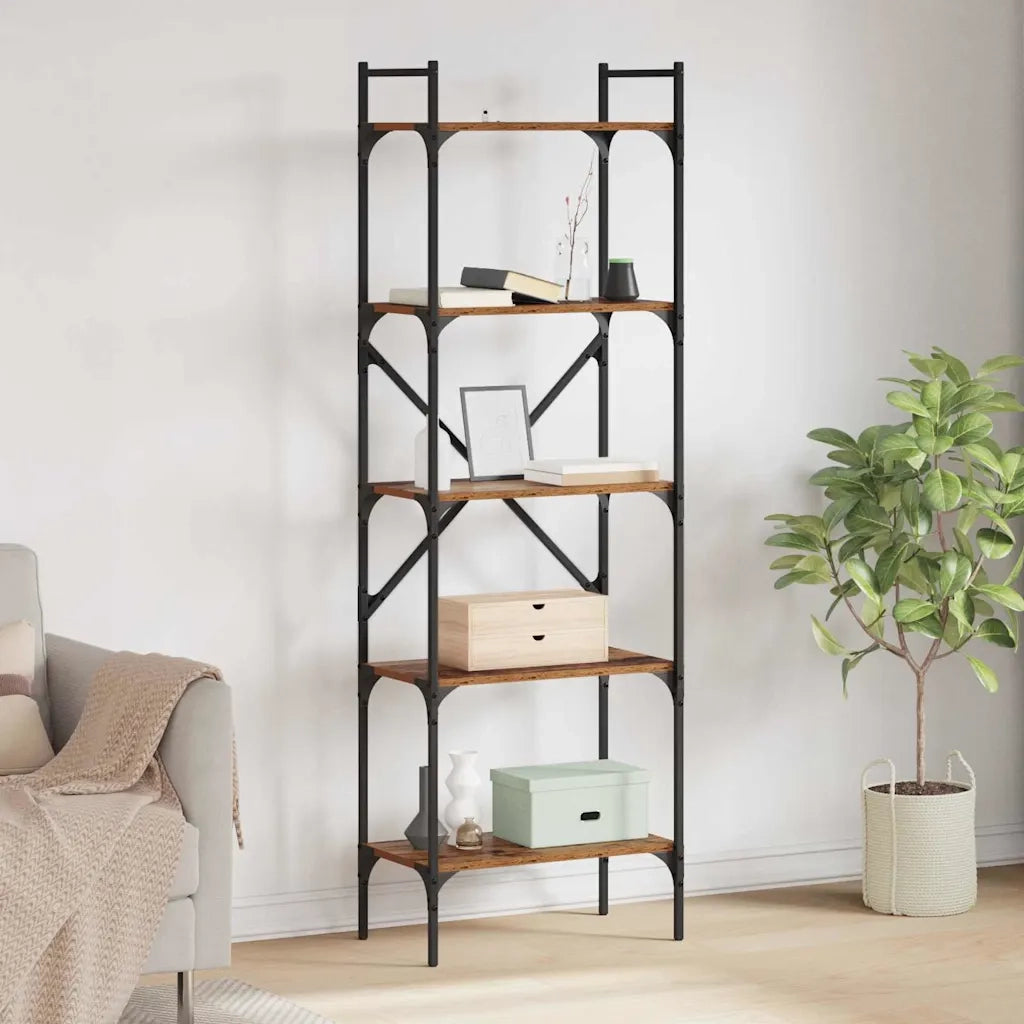 Libreria-Scaffale per Libri-Mobile di Stoccaggio Legno vecchio 56 x 32 x 174 cm Legno multistrato