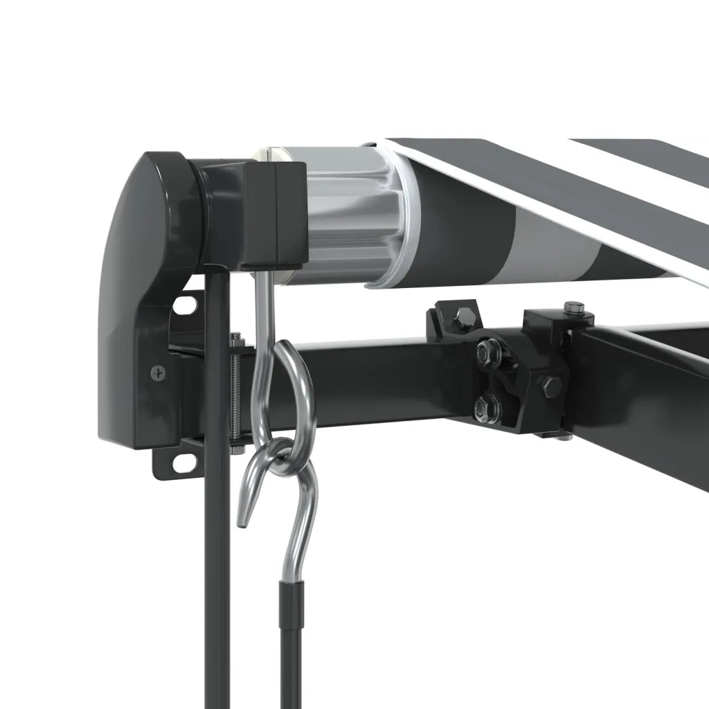 Tenda Retrattile Automatica LED Antracite e Bianco 350x250 cm 3310229