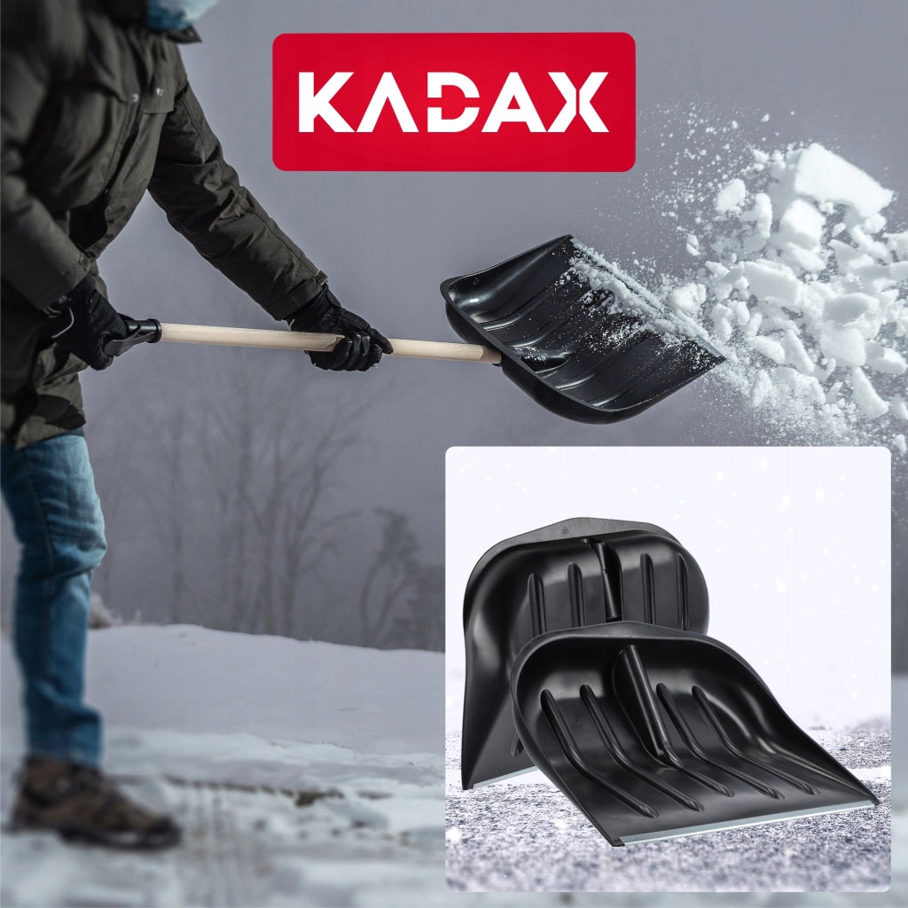 Pala da neve KADAX, raschietto da neve senza manico, largo, 3 pezzi