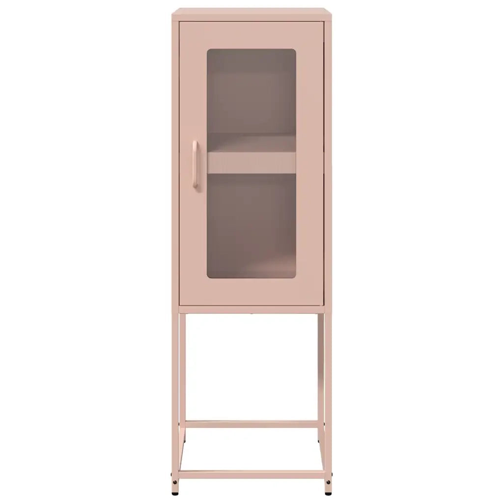 Credenza Rosa 36x39x107 cm in Acciaio Laminato a Freddo 853399