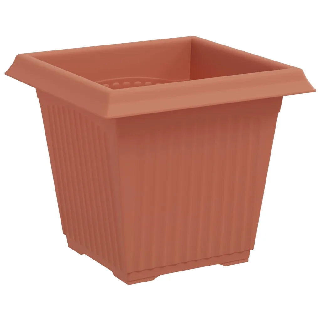 Vaso quadrato per fiori 24 pcs Rosso Mattone 16 x 16 x 14 cm