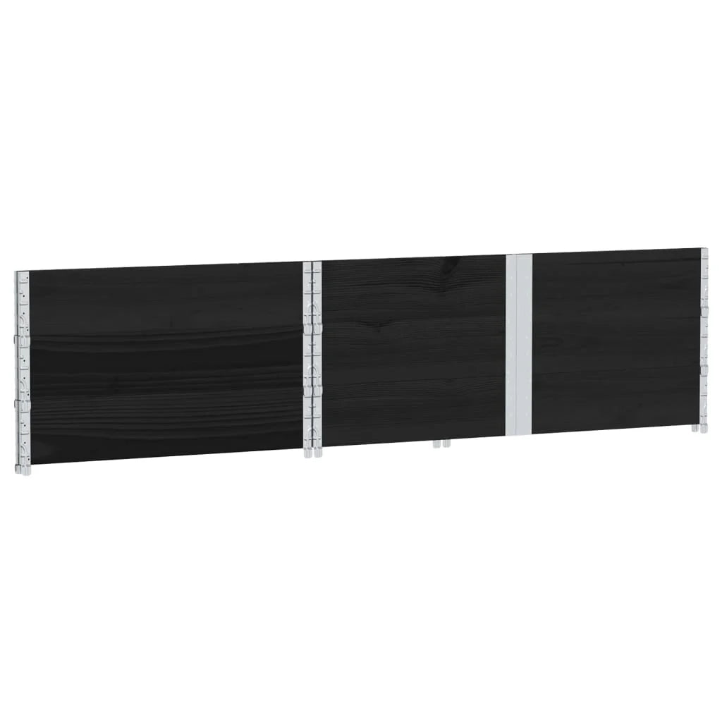 Fioriera rialzata per piante fiori terrazza giardino 150 x 100 cm legno massello di pino nero 02_0037425