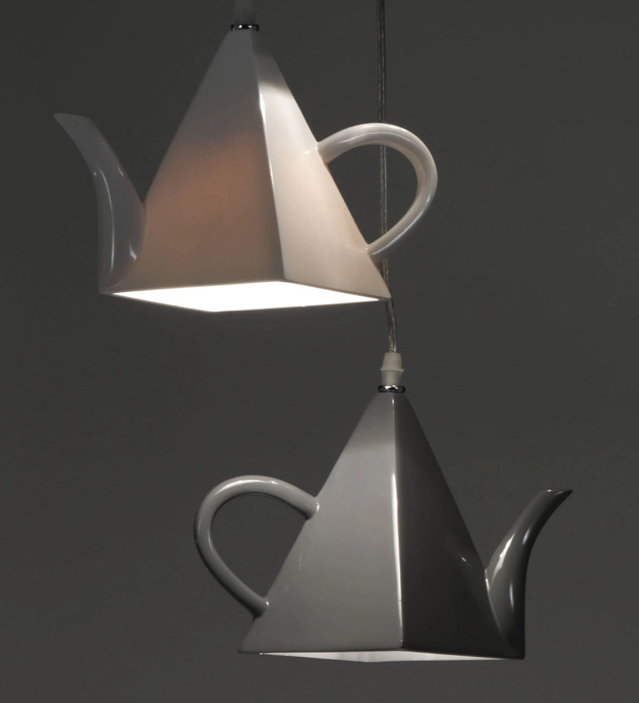 Lampadario in resina nero, bianco e grigio cm.13x13 H18