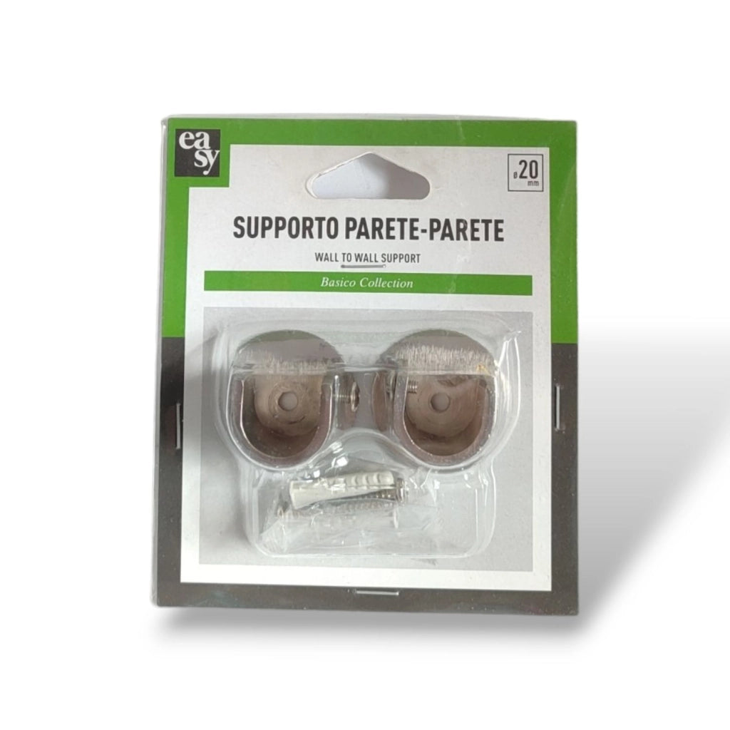 SUPPORTO PARETE - PARETE DIAM. 20 MM NICHEL SATINATO