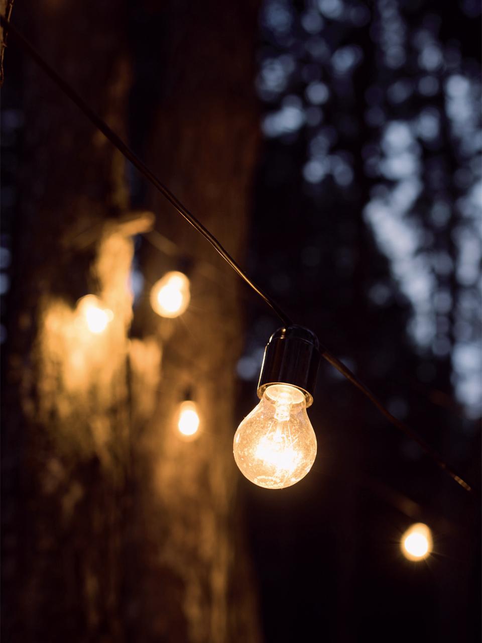 Cavo per Esterno con 5 Portalampade E27 5m in Termoplastico Sovil Bianco