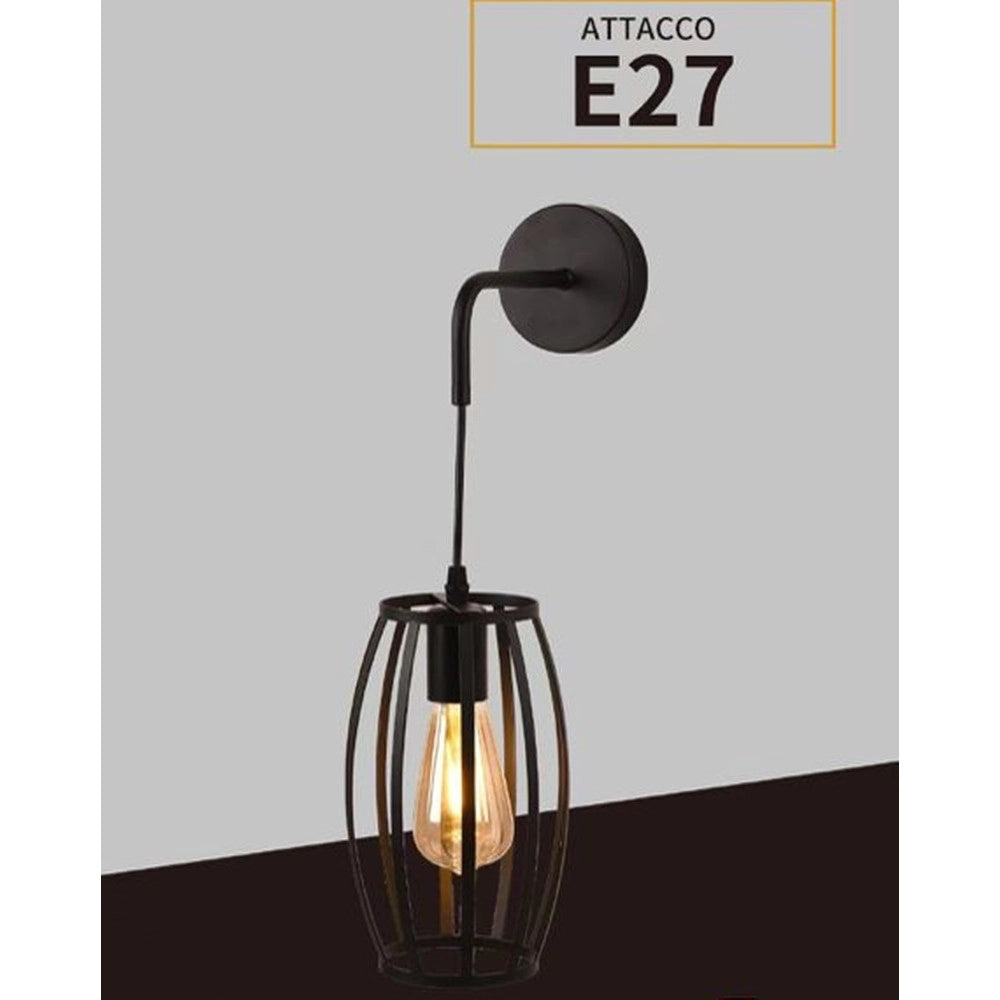Trade Shop - Applique Parete Pendente A Forma Ovale 3d Stile Minimal Portalampada Attacco E27 Aq53 -